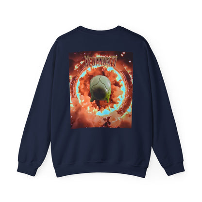 XEDITION77 Flaming Skull Crewneck Sweatshirt
