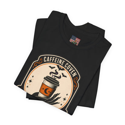 Momster Caffeine Coven Tee | Halloween Mom Retro Pumpkin Coffee