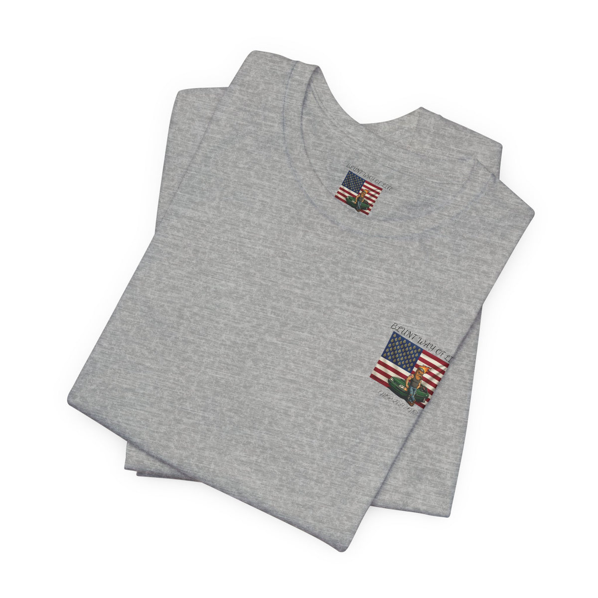 MR.BLUNT WAY OF LIFE Patriotic  Graphic Tee — American Flag Car Design
