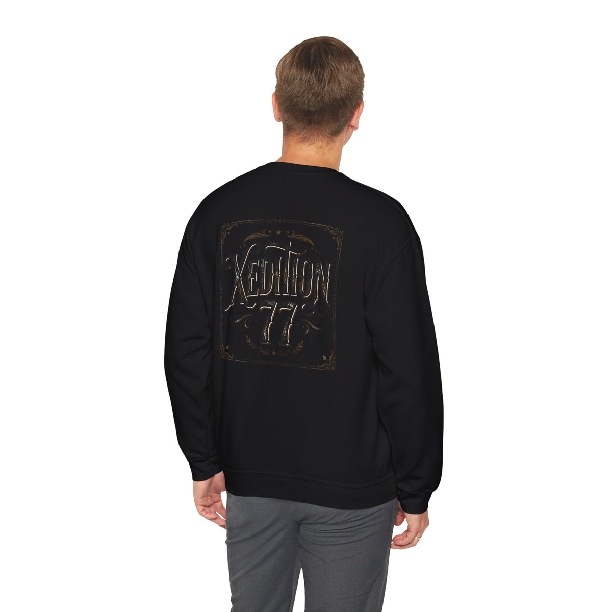 "Xedition77"Whatever Man Crewneck Sweatshirt  Mr.Blunt Casual Graphic Pullover for Men