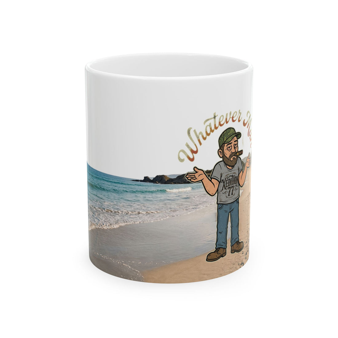 "Xedition77"Whatever, I’m Retired Beach Ceramic Mug (11oz &amp; 15oz)