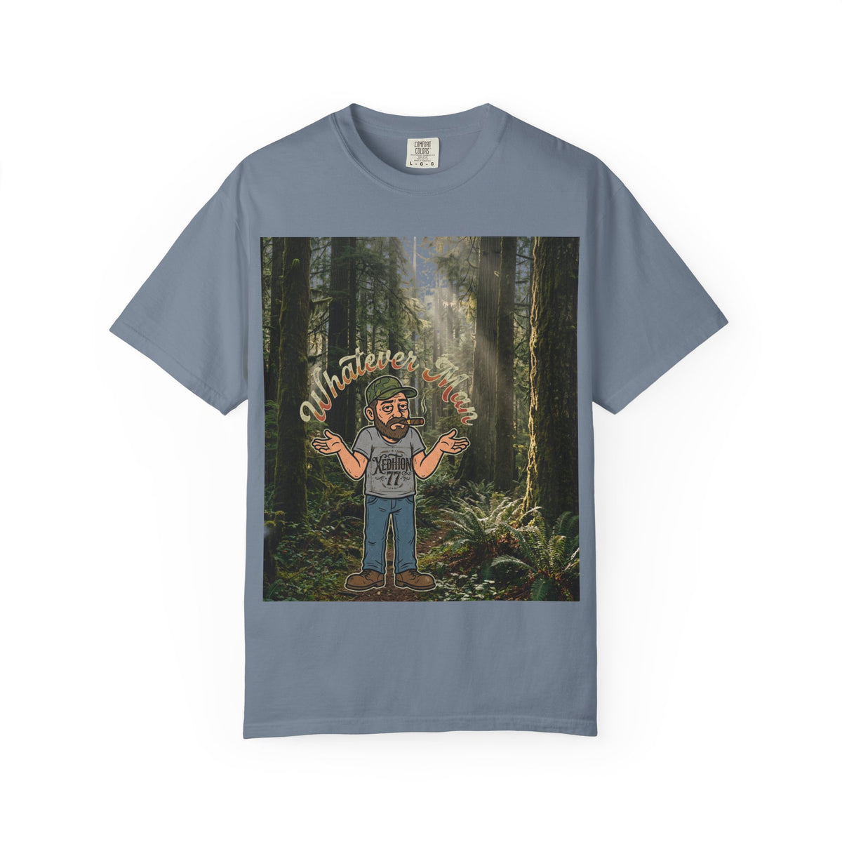 " Xedition77 "Whatever, Man T‑Shirt   Mr.Blunt Cartoon Guy Graphic Tee with &
