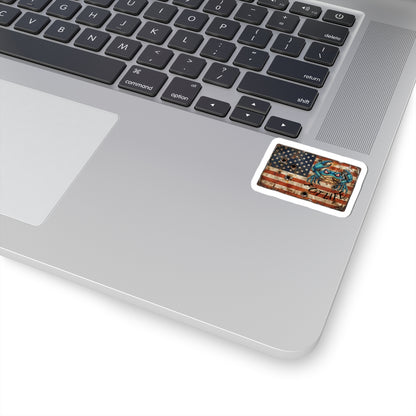 Xedition77 Crab "POT" LIFE American Flag Cut Sticker