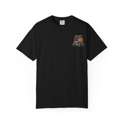 Mr. Blunt Way of Life T-Shirt - Vintage Truck &amp; American Flag Graphic