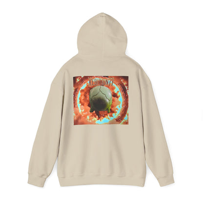 XEDITION77 Skull Flame Hoodie – Colorful Flaming Skull Graphic Pullover