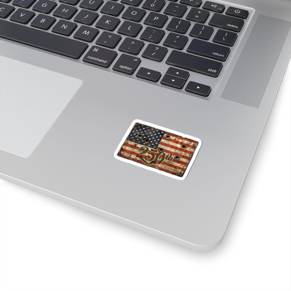 250th  Vintage Bullet-Hole American Flag Sticker