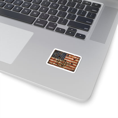 250th  Vintage Bullet-Hole American Flag Sticker