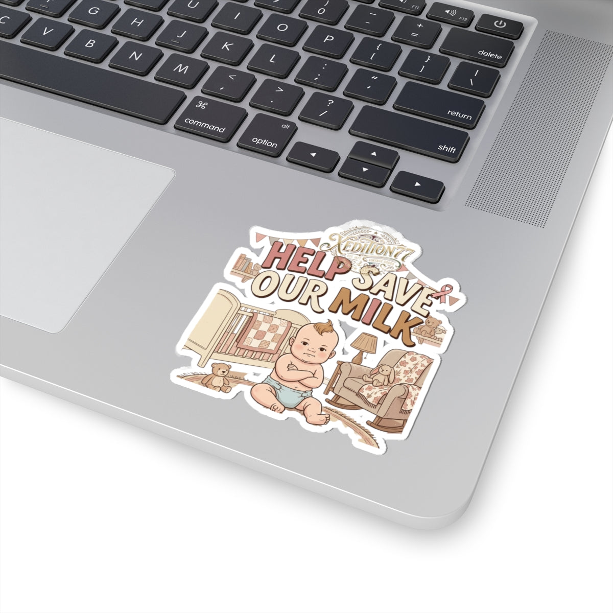 Help Save Our Milk Cut Sticker — Breast Cancer Awareness Baby Sticker