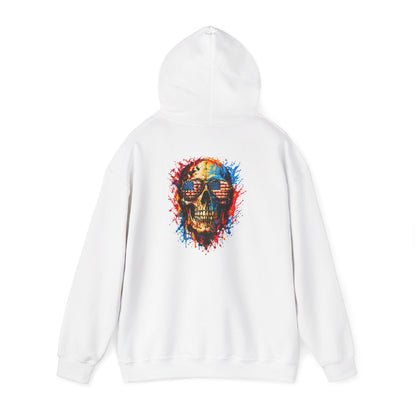 Hoodie — Small Brick American Flag Chest Print