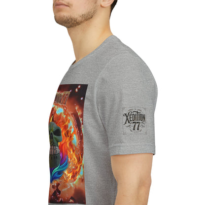 XEDITION77 Flaming Skull Graphic Tee