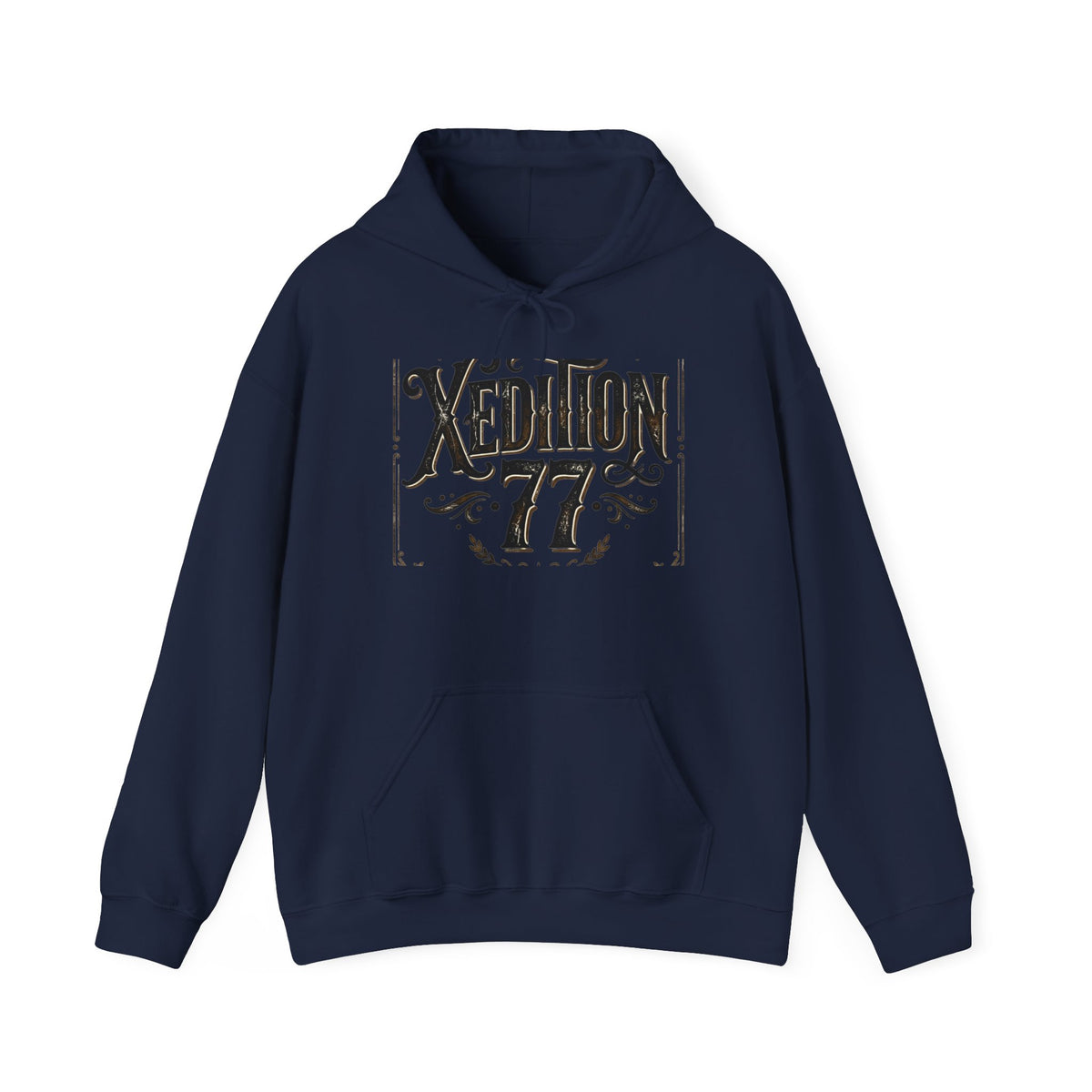 Xedition 77 Vintage Logo Hoodie — Retro Graphic Pullover